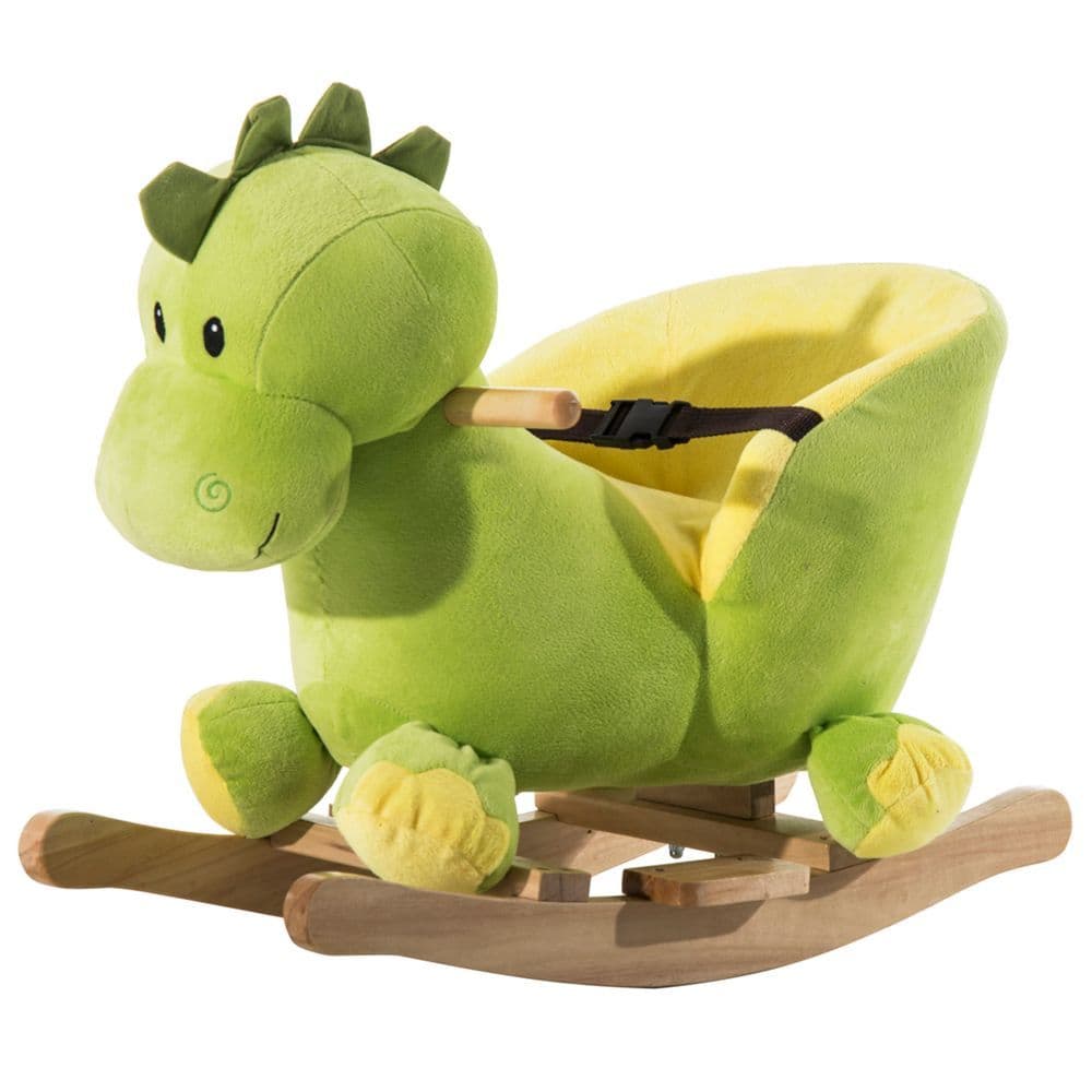 image-Kids Rocking Horse, Ride-On Horse Toy w/ 32 Songs, for Ages 18+ Months - Green