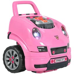 image-Kids Truck Engine Toy Set w/ Horn Light Car Key Age 3-5 Years, Pink
