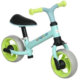 image-8" Baby Balance Bike w/ Adjustable Seat, Puncture-Free EVA Wheels - Green
