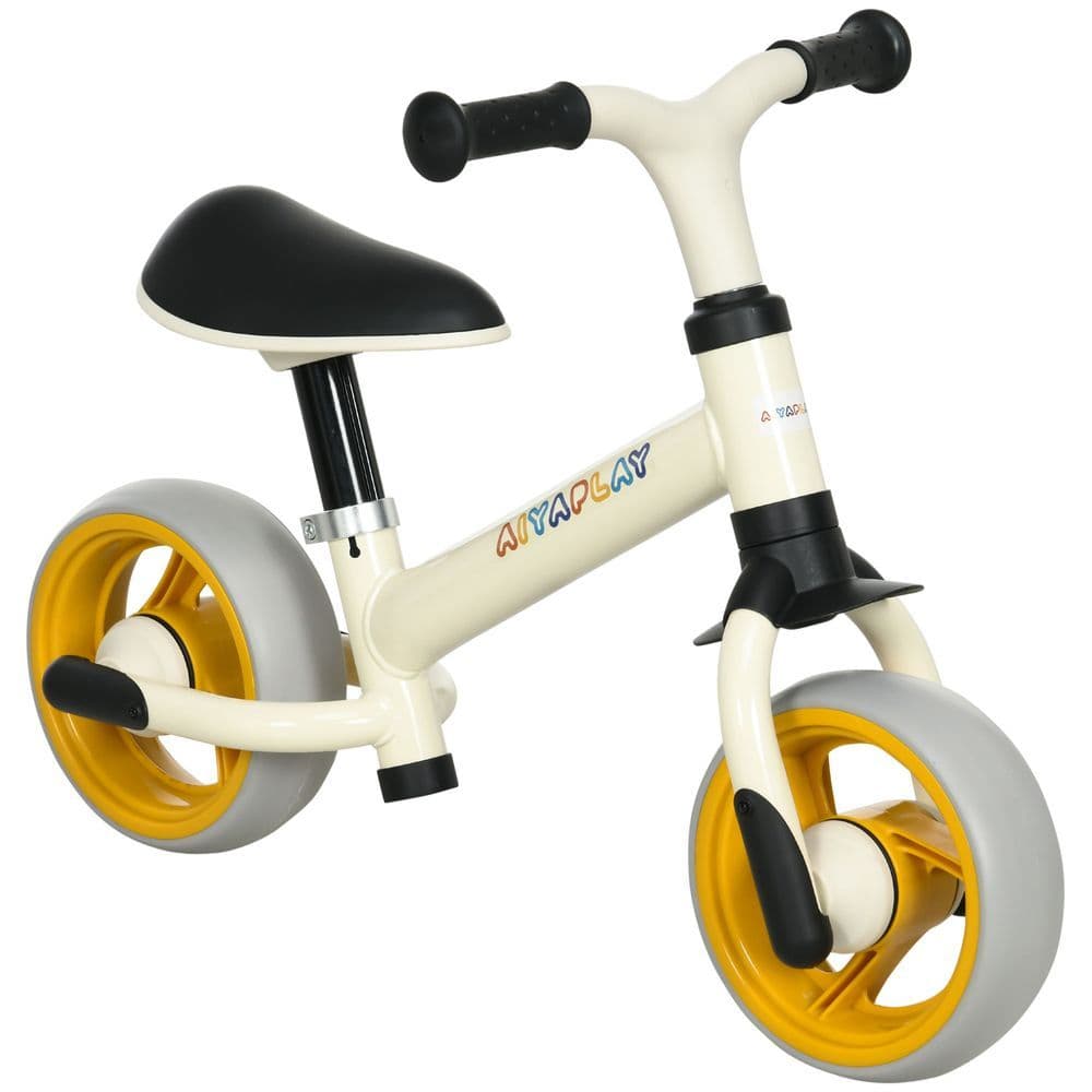 image-8" Baby Balance Bike w/ Adjustable Seat, Puncture-Free EVA Wheels - Orange
