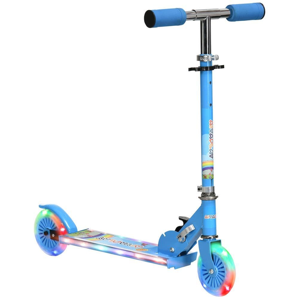 image-Scooter for kids Aged 3-7 Years w/ Lights, Music, Adjustable Height - Blue