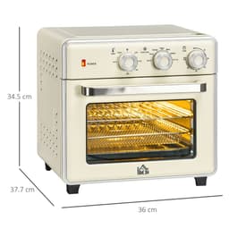 image-HOMCOM 7-in-1 Toaster Oven 4-Slice w/ 60-min Timer Adjustable Thermostat 1400W