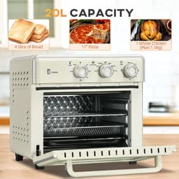 image-HOMCOM 7-in-1 Toaster Oven 4-Slice w/ 60-min Timer Adjustable Thermostat 1400W