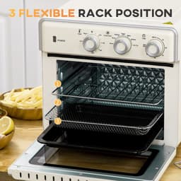 image-HOMCOM 7-in-1 Toaster Oven 4-Slice w/ 60-min Timer Adjustable Thermostat 1400W