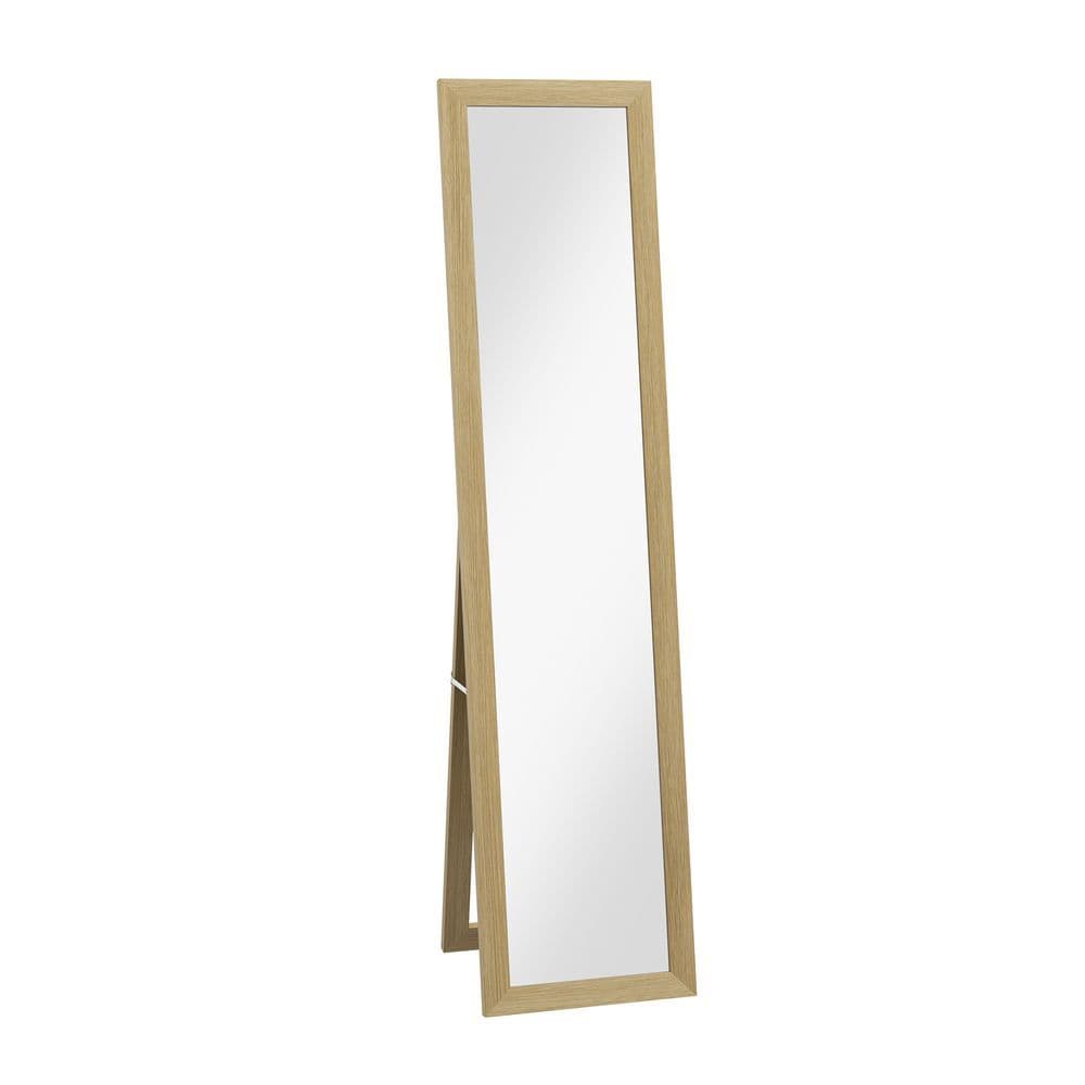 image-HOMCOM Full Length Mirror, Farmhouse Wall Mirror, Hanging & Freestanding