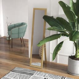 image-HOMCOM Full Length Mirror, Farmhouse Wall Mirror, Hanging & Freestanding