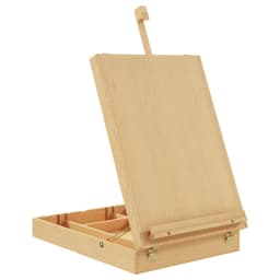 image-Vinsetto Wooden Table Easel Box Hold Canvas up to 61cm Adjustable Sketch Board