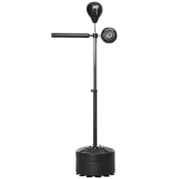 image-SPORTNOW Adjustable Speed Bag, Boxing Bag with Stand, Reflex Bar, Black