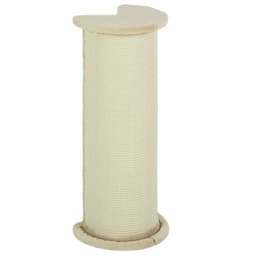 image-85cm Tall Cat Scratching Post with Sisal Rope, Soft Plush, Anti Tip - Beige
