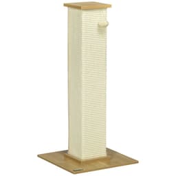 image-80cm Sisal Rope Scratching Post w/ Toy Ball - White