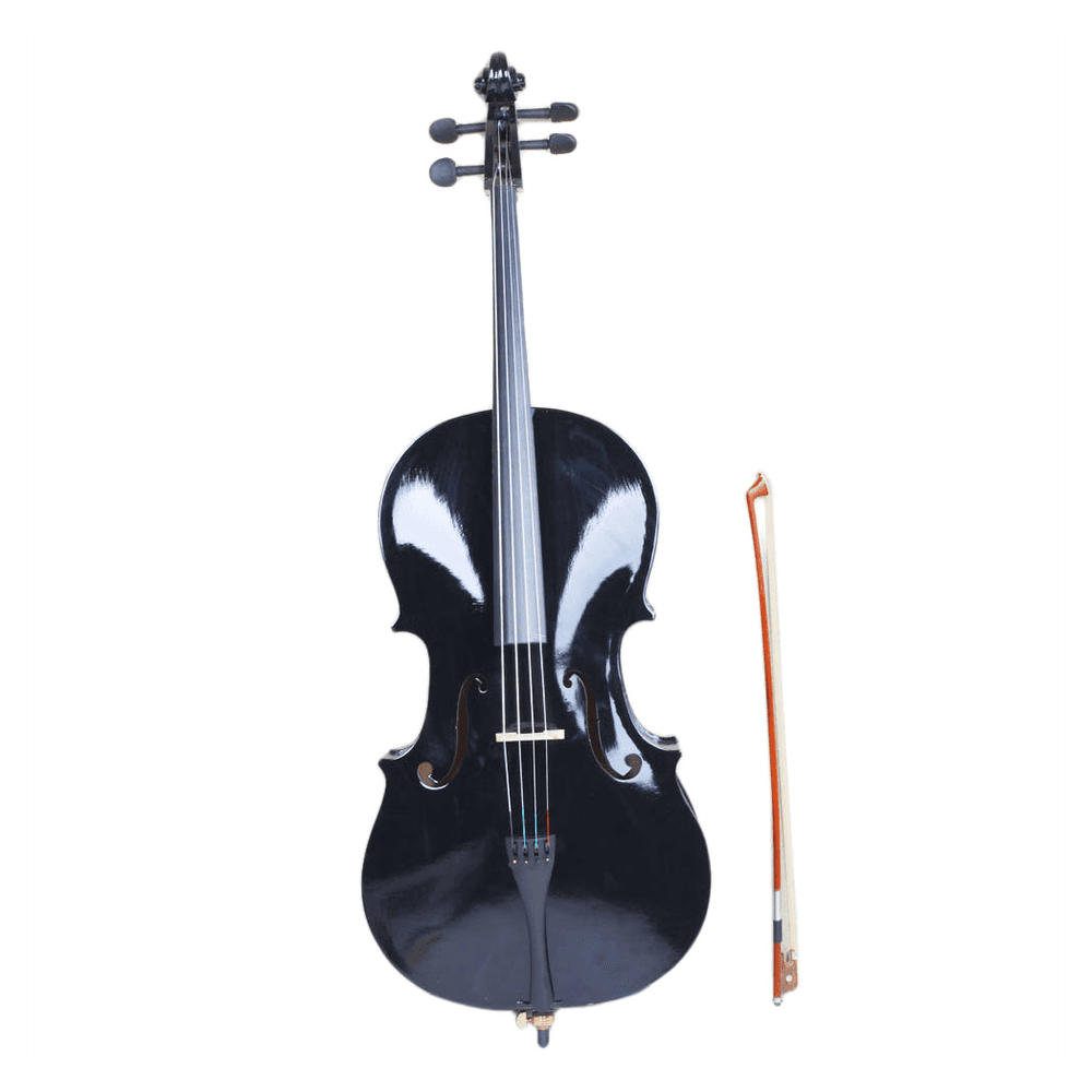 image-4/4 Wood Cello Bag Bow Rosin Bridge Black (Old code:85409801)
