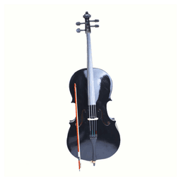 image-4/4 Wood Cello Bag Bow Rosin Bridge Black (Old code:85409801)