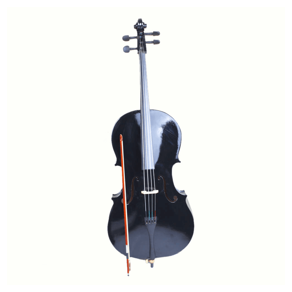 image-4/4 Wood Cello Bag Bow Rosin Bridge Black (Old code:85409801)