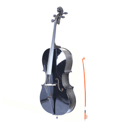 image-4/4 Wood Cello Bag Bow Rosin Bridge Black (Old code:85409801)
