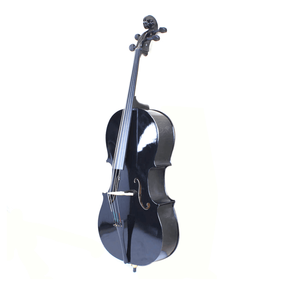 image-4/4 Wood Cello Bag Bow Rosin Bridge Black (Old code:85409801)
