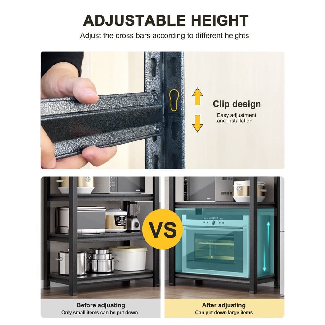 image-H78 * W47.2 * D18 Storage Shelves 5 Tier Heavy Duty Metal Shelving Unit Adjustable Shelving Units and Storage Rack Kitchen Garage Shelf