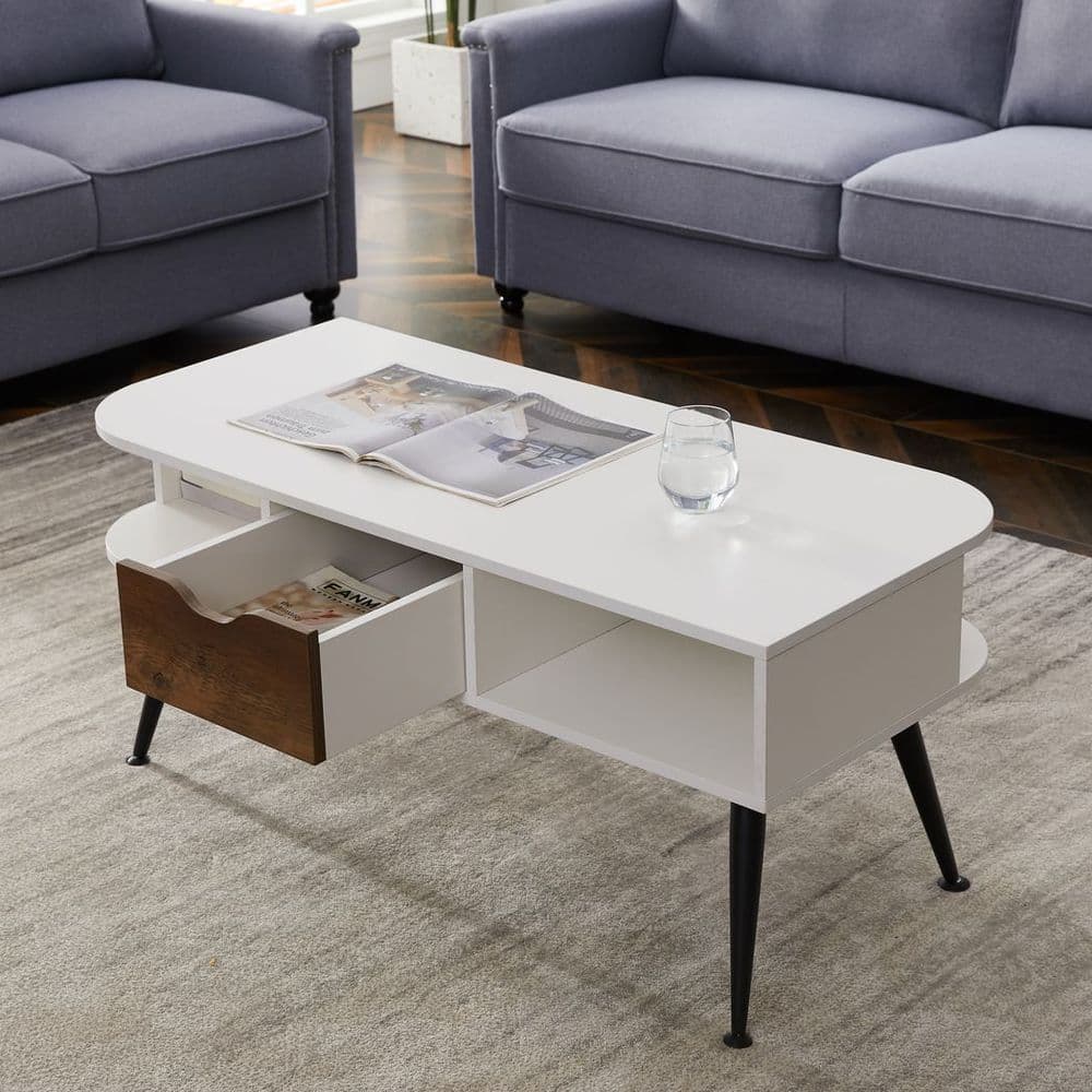 image-White Coffee Table for Living Room