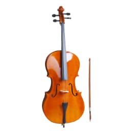image-4/4 Wood Cello Bag Bow Rosin Bridge Natural (Old code:50824597)