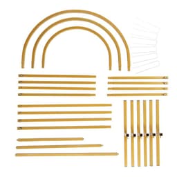 image-(5.9ft+4.9ft+3.9ft) Three-Piece Set Wedding Arc Top Iron Art Wedding Iron Arch Gold
