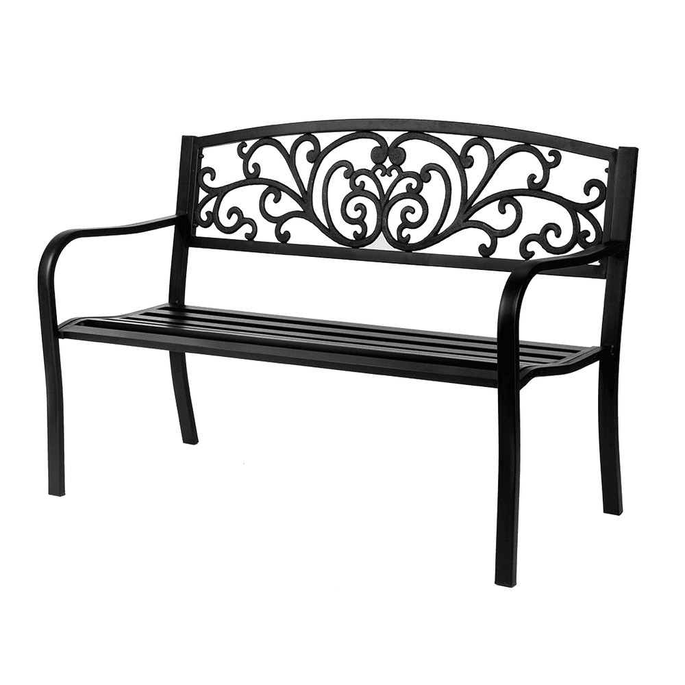 image-50" Iron&PVC Outdoor Courtyard Decoration Park Leisure Bench