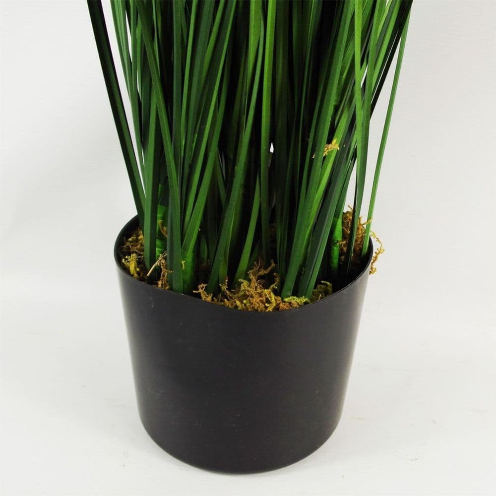 image-130cm Artificial Onion Grass Plant with Silver Metal Plater