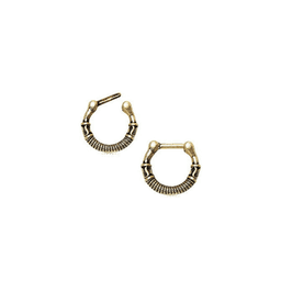 image-Greek Inspired Antique Gold Plated Septum Clicker