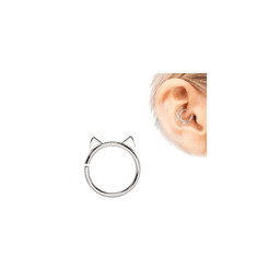 image-Annealed 316L Stainless Steel Cat Cartilage Earring