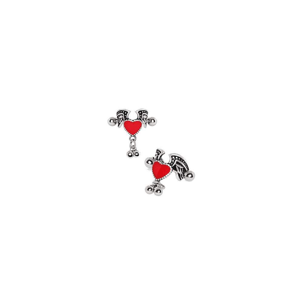 image-Antique Winged Heart Cartilage Cuff Earring