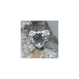 image-316L Stainless Steel Decorated Heart Cartilage Earring