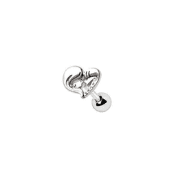 image-316L Stainless Steel Mother Daughter Heart Cartilage Earring