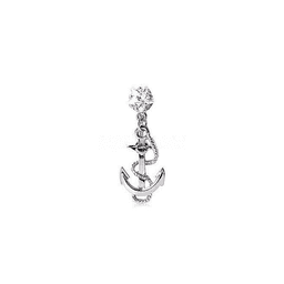 image-316L Surgical Steel Anchor and Rope Top Down Navel Ring