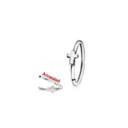 image-316L Surgical Steel Annealed Cross Nose Hoop
