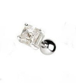 image-4mm Square CZ Cartilage Earring