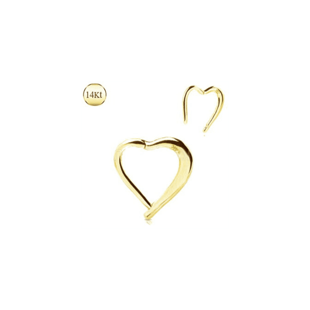 image-14Kt. Yellow Gold Lovely Heart Seamless Clicker Ring
