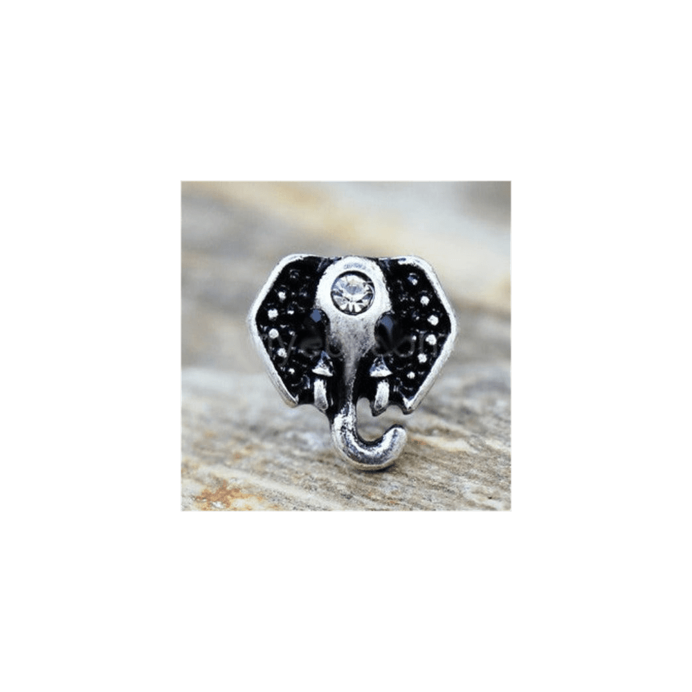 image-316L Stainless Steel Jeweled Elephant Cartilage Earring