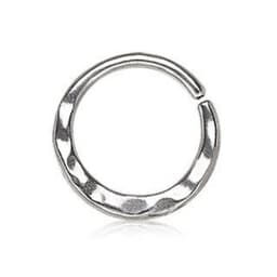 image-316L Stainless Steel Uneven Look Surface Seamless Ring / Septum Ring