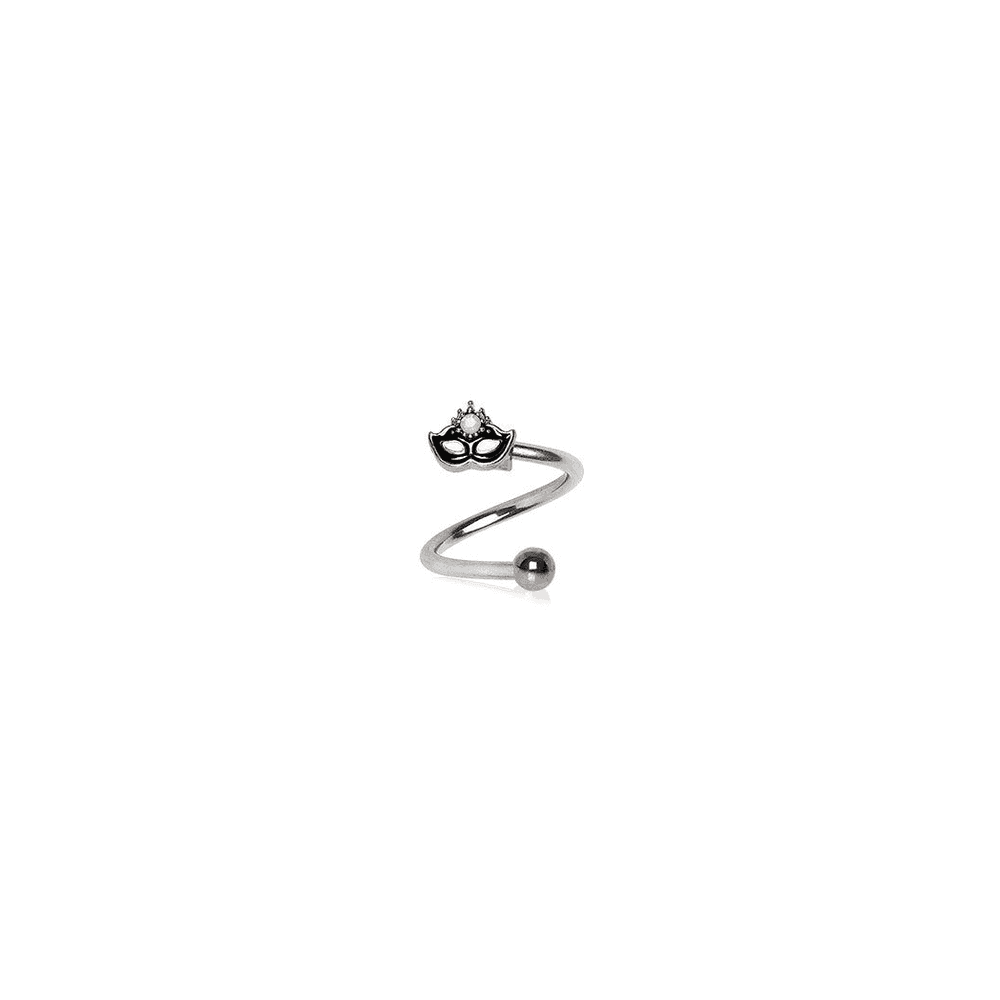 image-316L Stainless Steel Mardi Gras Mask Twist Jewelry / Cartilage Earring