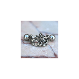 image-316L Stainless Steel Venetian Mask Cartilage Cuff Earring