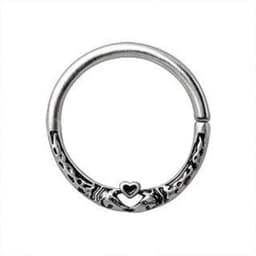 image-316L Stainless Steel Snake Heart Seamless Ring