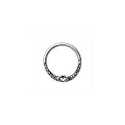 image-316L Stainless Steel Snake Heart Seamless Ring