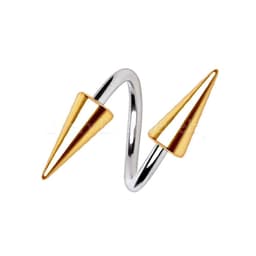 image-316L Stainless Steel Gold Plated Spike Twist