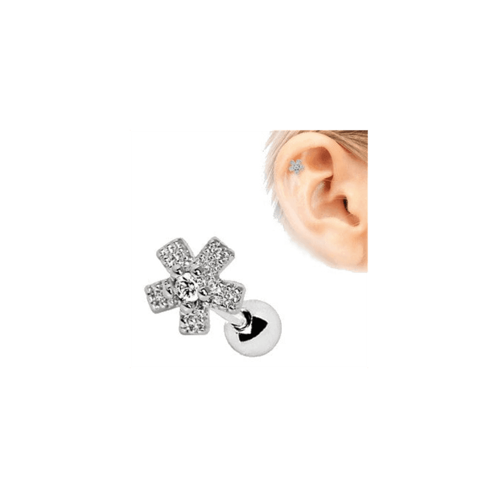 image-Dazzling Flower Cartilage Earring
