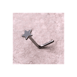image-316L Stainless Steel Star L Bend Nose Ring