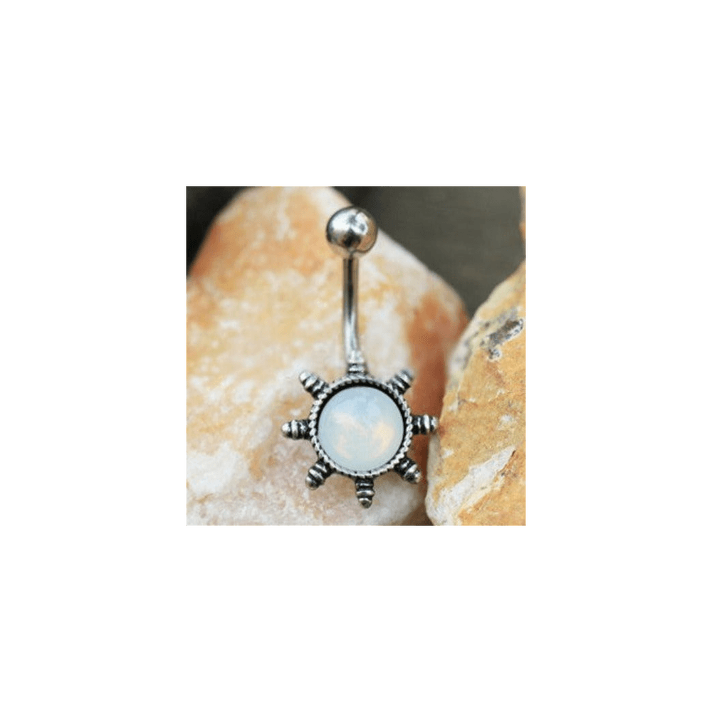 image-316L Stainless Steel Glaring Sun Navel Ring