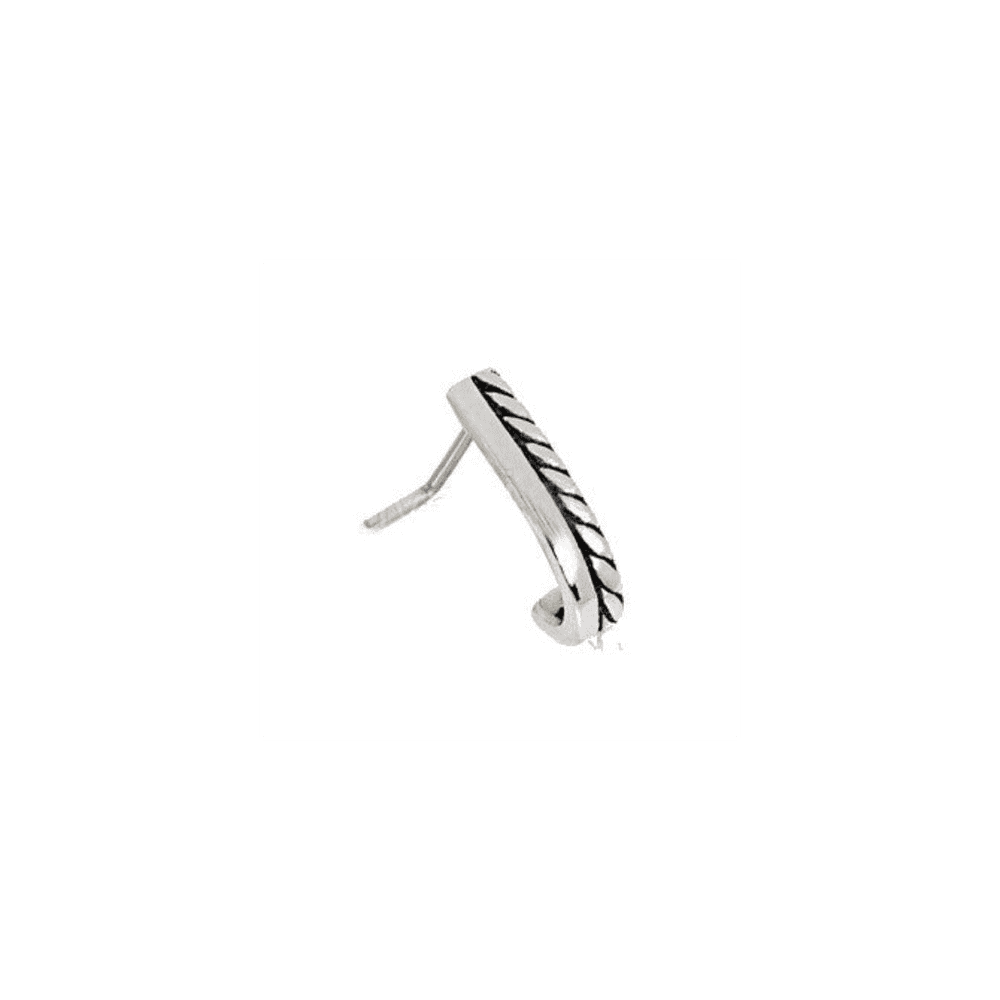 image-316L Stainless Steel Double Band L Bend Half Nose Hoop