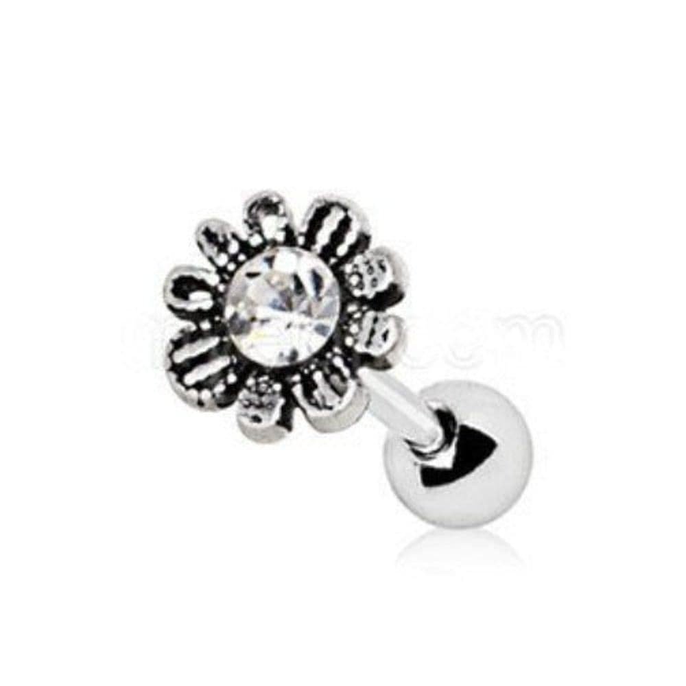 image-316L Stainless Steel Avant Garde Daily Flower Cartilage Earring