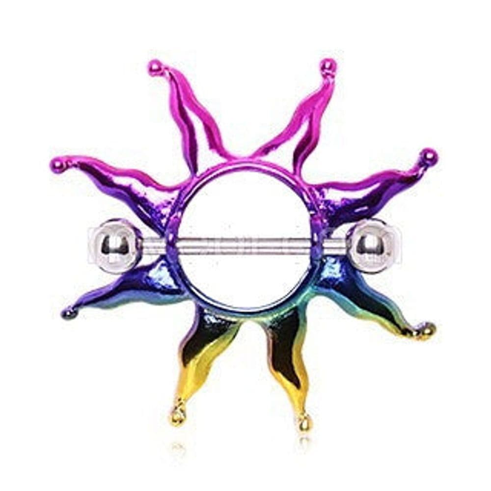 image-PVD Plated Rainbow Sunburst Nipple Shield
