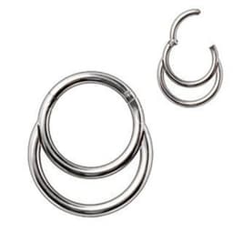 image-316L Stainless Steel Double Ring Seamless Clicker Ring / Septum Jewelry