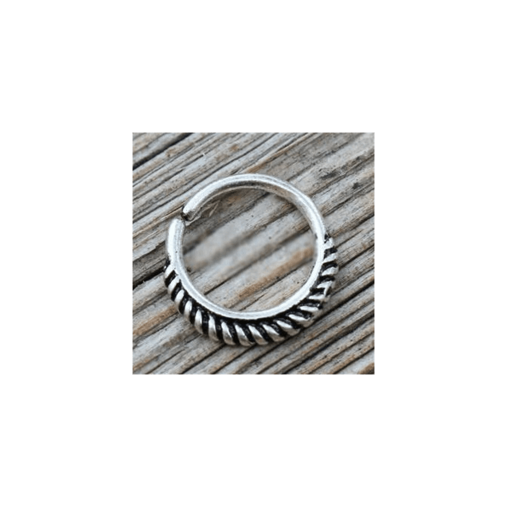 image-316L Stainless Steel Braiding Design Seamless Ring / Septum Jewelry
