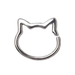 image-316L Stainless Steel Cat Seamless Ring / Cartilage Earring
